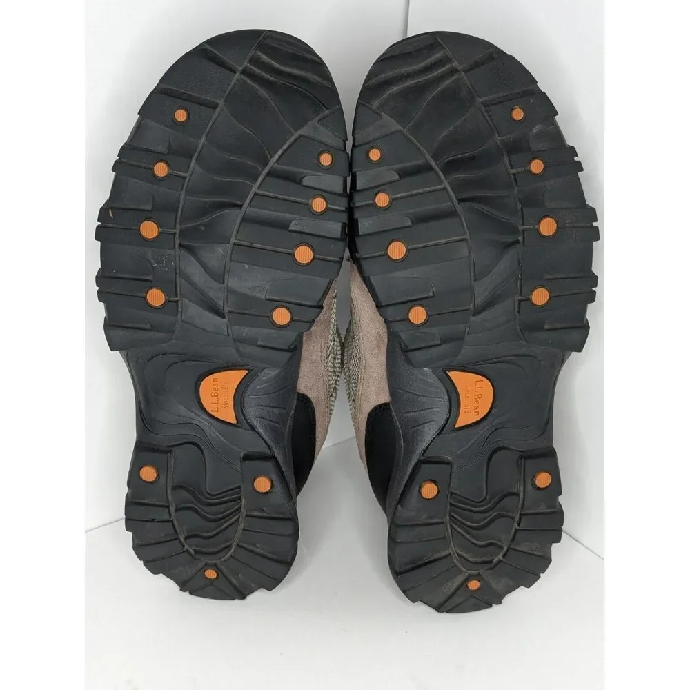 L.L. Bean‎ Men's Outdoor Hiking Ventilated Shoes Size 7.5 Tan/ Orange